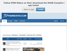 Tablet Screenshot of pnwriders.com